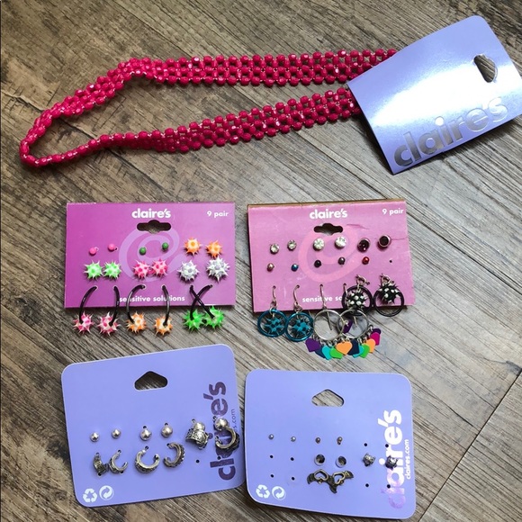 Claire's Jewelry - Large lot of Claire’s earrings jewelry girls kids